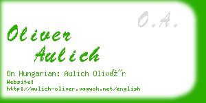 oliver aulich business card